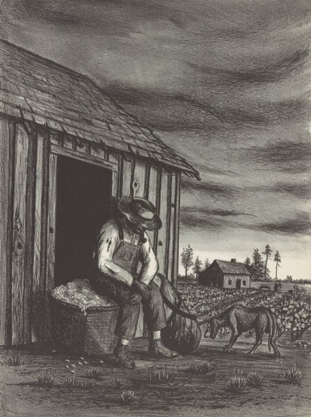 Main Product Photo of Sharecropper with Dog  Painting by John Macwhirter