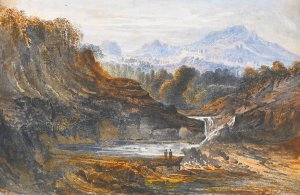 Figures In A Classical Landscape by John Martin Oil Painting