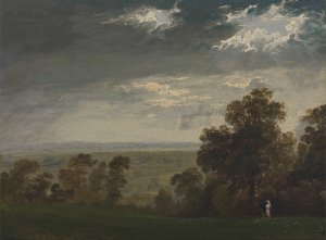 Landscape, Possibly the Isle of Wight or Richmond Hill by John Martin Oil Painting