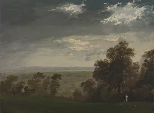 Landscape, Possibly the Isle of Wight or Richmond Hill by John Martin Oil Painting