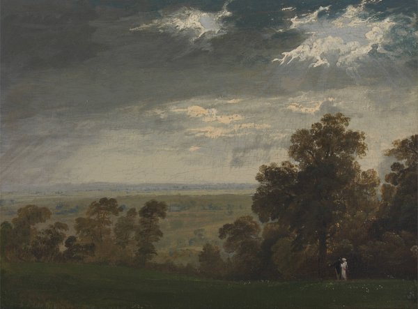 Landscape, Possibly the Isle of Wight or Richmond Hill  by John Martin - Hand-Painted Oil Painting Reproduction