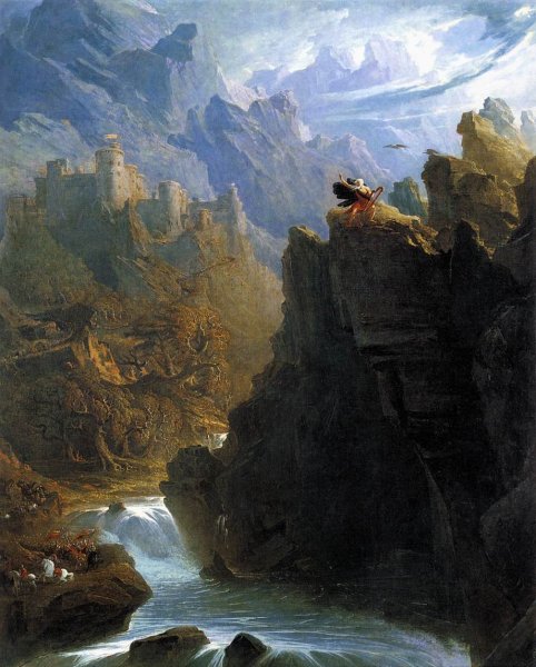 The Bard by John Martin - Hand-Painted Oil Painting Reproduction