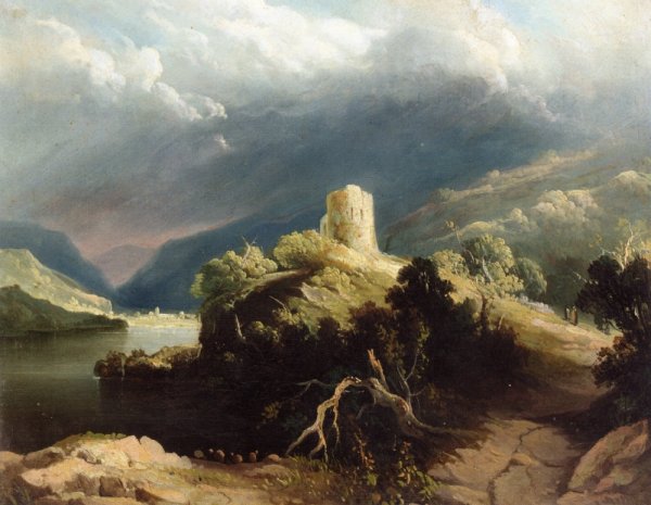 Main Product Photo of View of Dolbadern Castle, North Wales Painting by John Martin