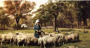 A Shepherdess by John Martin Tracy - Oil Painting Reproduction