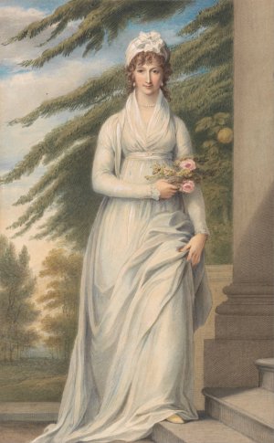 Mrs. Martha Udney by John Massey Wright Oil Painting