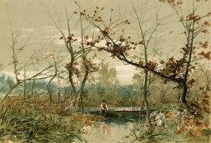 Autumn by John Mazzanovich Oil Painting