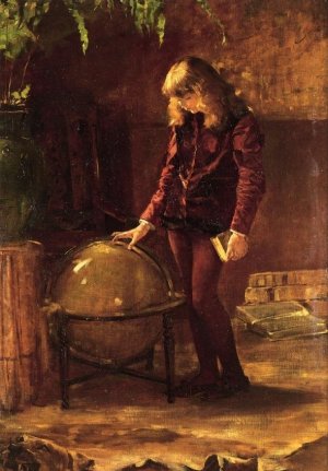 The Young Navigator by John Mcclure Hamilton Oil Painting