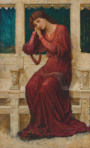 When sorrow comes in summer days by John Melhuish Strudwick Oil Painting