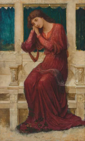 When sorrow comes in summer days by John Melhuish Strudwick Oil Painting