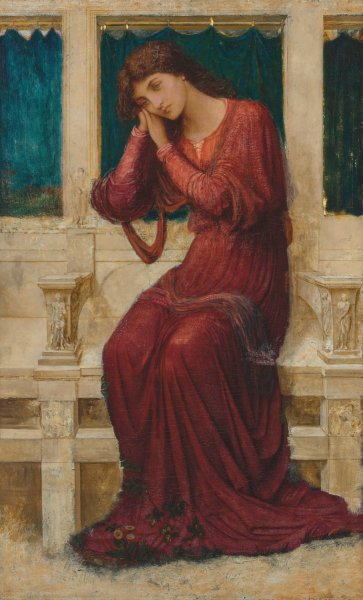 When sorrow comes in summer days by John Melhuish Strudwick - Hand-Painted Oil Painting Reproduction