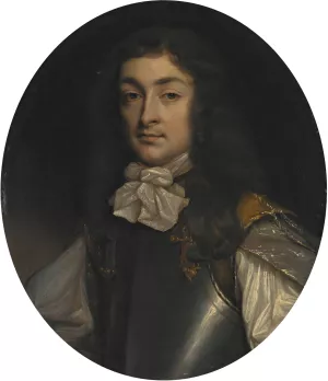 Portrait of An Officer by John Michael Wright Oil Painting