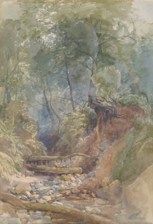 A Stream Near Clovelly, North Devon by John Middleton Oil Painting