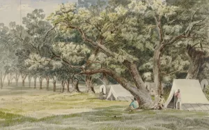 A Cottonwood Grove by John Mix Stanley Oil Painting