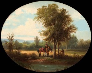 A Morning in Milk River Valley by John Mix Stanley Oil Painting