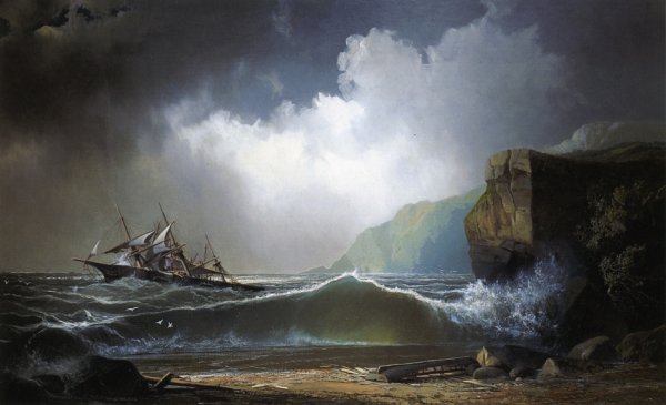 Main Product Photo of After a Storm on the Lee Shore Painting by John Mix Stanley
