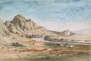 Bear's Teeth Missouri River Gate of the Mountains by John Mix Stanley Oil Painting