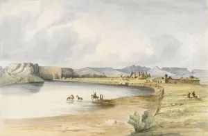 Fort Benton by John Mix Stanley Oil Painting