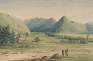 Hell Gate- Entrance to Cadotte's Pass from the West by John Mix Stanley Oil Painting