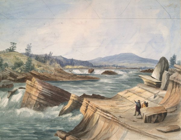 Main Product Photo of Kettle Falls, Columbia River  Painting by John Mix Stanley