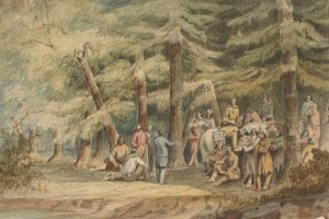 Nez Perces by John Mix Stanley Oil Painting