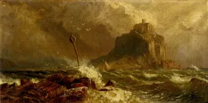 Blowing Fresh-Mounts Bay, Cornwall painting by John Mogford