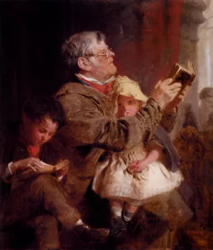 Finding The Text by John Morgan - Oil Painting Reproduction