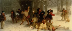 The Melee painting by John Morgan