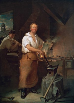 Pat Lyon at the Forge by John Neagle Oil Painting