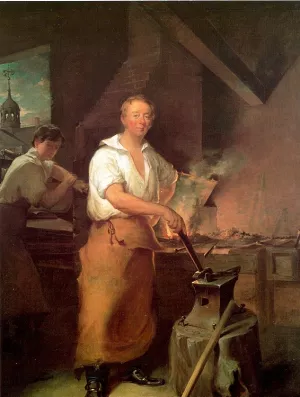 Pat Lyon at the Forge by John Neagle - Oil Painting Reproduction