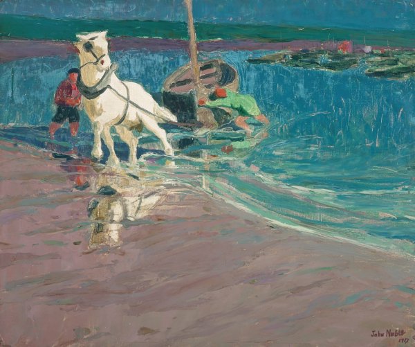 Main Product Photo of The White Horse  Painting by John Noble