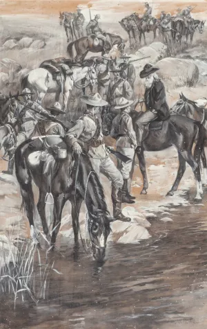 The Swartz Diamond story illustration by John Norval Marchand Oil Painting