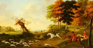 Fox Hunting by John Nost Sartorius Oil Painting
