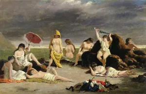 Bathing Beauties on the Hudson by John Obrien Inman - Oil Painting Reproduction