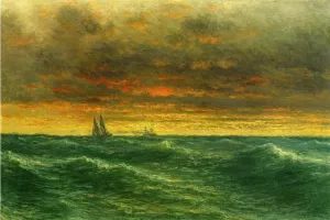 Lake Michigan by John Olson Hammerstad - Oil Painting Reproduction