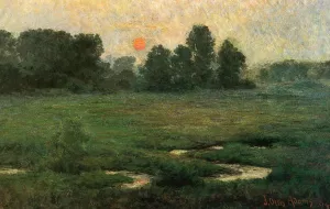 An August Sunset - Prarie Dell by John Ottis Adams - Oil Painting Reproduction