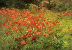 In Poppyland by John Ottis Adams - Oil Painting Reproduction