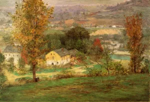 In the Whitewater Valley by John Ottis Adams - Oil Painting Reproduction