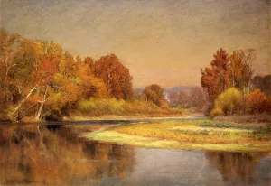 Sycamores on the Whitewater by John Ottis Adams Oil Painting