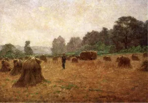 Wheat-Wain Afield by John Ottis Adams Oil Painting