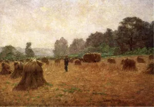 Wheat-Wain Afield Oil painting by John Ottis Adams