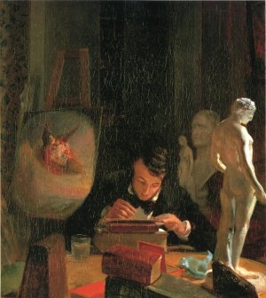 Godfrey Frankenstein by John Peter Frankenstein Oil Painting