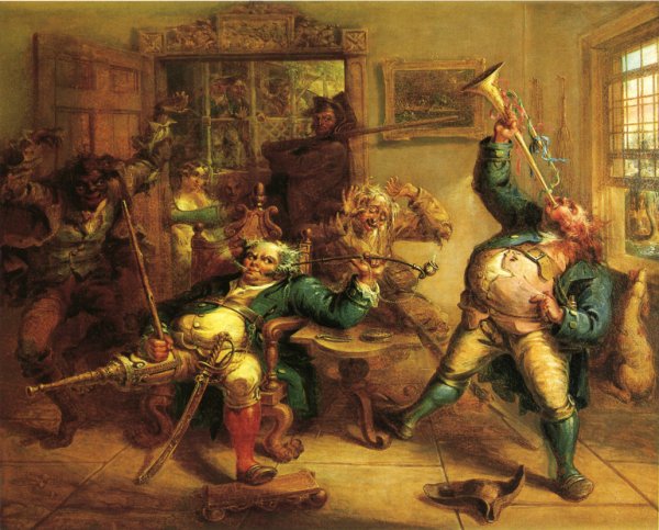 Main Product Photo of Antony Van Corlear Brought Into the Presence of Peter Stuyvesant Painting by John Quidor