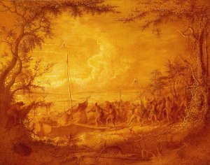 Embarkation from Communipaw by John Quidor Oil Painting
