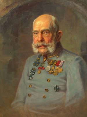 Kaiser Franz Joseph I. in der Dienstuniform eines Osterreichischen Feldmarschalls by John Quincy Adams Oil Painting