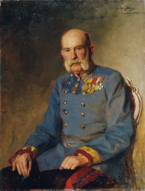 Kaiser Franz Joseph I. in der Dienstuniform eines Osterreichischen Feldmarschalls by John Quincy Adams Oil Painting