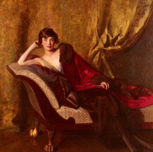 Portrait Of Countess Michael Karolyi by John Quincy Adams Oil Painting