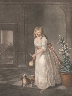 A Maid - Une Pucelle by John Raphael Smith Oil Painting