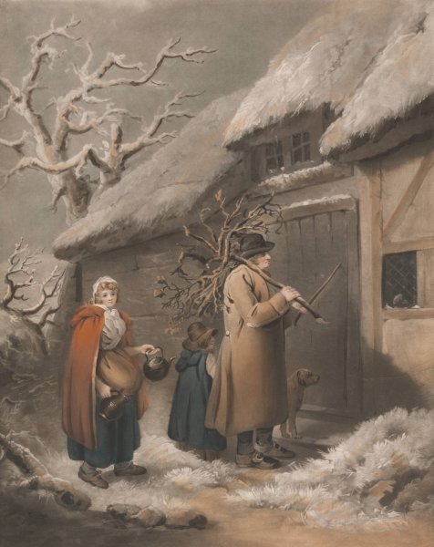 Cottage Family  by John Raphael Smith - Hand-Painted Oil Painting Reproduction