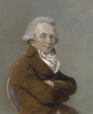 Portrait Of Daniel Gardner by John Raphael Smith Oil Painting