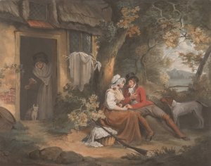 Shooting; Enamour'd Sportsman by John Raphael Smith Oil Painting